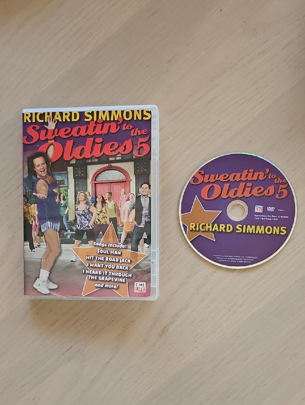Richard Simmons Sweatin' to the Oldies 5 DVD - Purple & Yellow